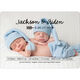 Baby Boys Arrow Twins Photo Birth Announcements Image 5 of 6